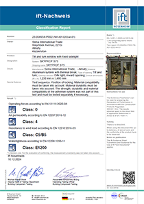 S75 aluminium window door certificates